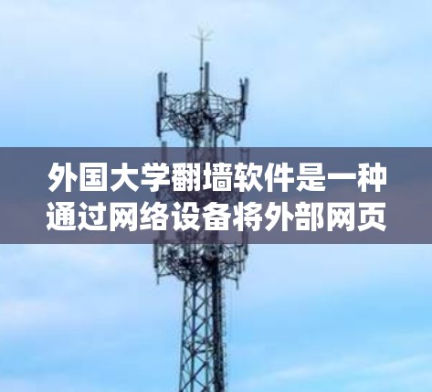 外国大学翻墙软件是一种通过网络设备将外部网页或资源复制到目标服务器，以实现访问的目的。以下是一个系统的总结，包括了解、使用、防范和选择建议